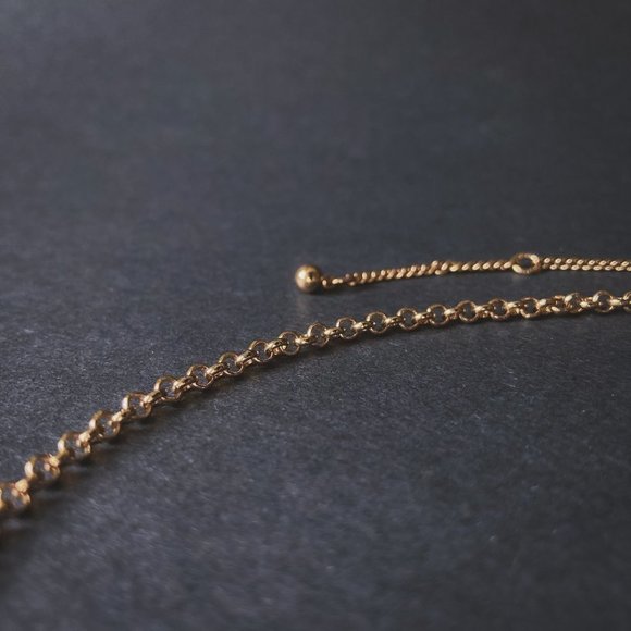 Art Deco Blue Rhinestone Gold Statement Necklace - Picture 7 of 9